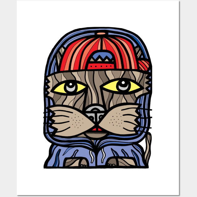 "Hood" Kat Wall Art by The BuddaKats