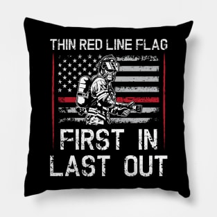 thin red line firefighter Pillow