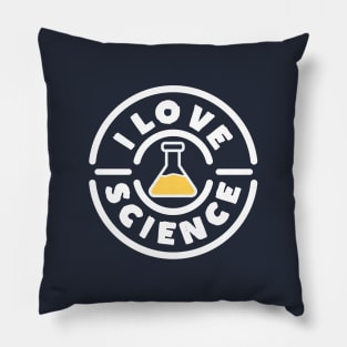 I Love Science Retro Vintage Pillow