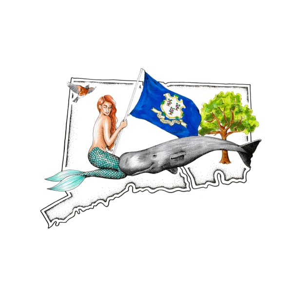 Connecticut Mermaid by Elizabeth Weglein Art