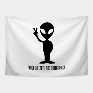 Peace on earth and outer space - align peace sign design Tapestry