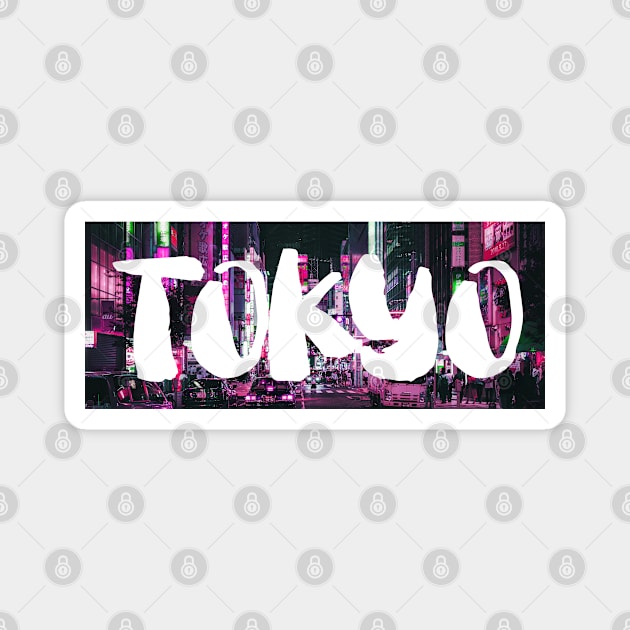 Tokyo City Night View Magnet by FRD ArtDesign