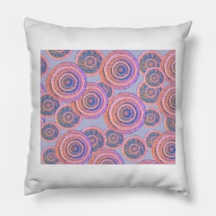 Abstraction Strange Slices Lilac Orange Pillow