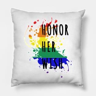 Honor Her Wish RBG Gifts Mugs Stickers Ruth Bader Ginsburg Equal Rights Rainbow Pride Pillow