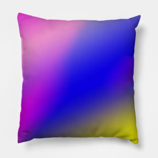 pink blue yellow gradient Pillow