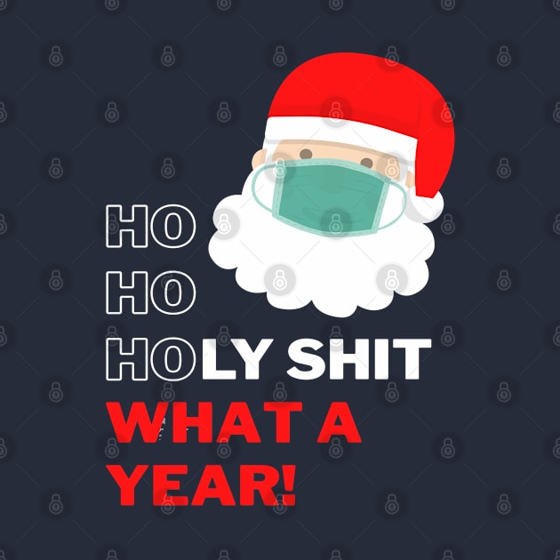 Ho Ho Holy Shit What a Year - Merry Christmask Santa by applebubble