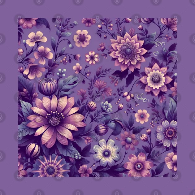 Purple Flowers by Jenni Arts