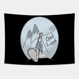 Get Lost Cartoon Character Tapestry