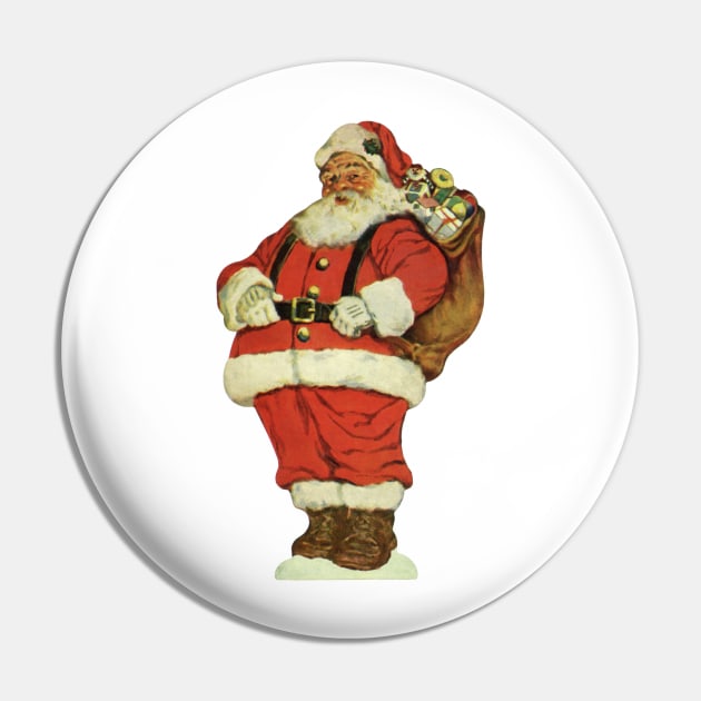 Vintage Christmas Santa Claus Pin by MasterpieceCafe