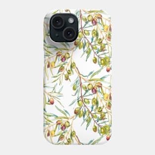 Olives pattern texture Phone Case