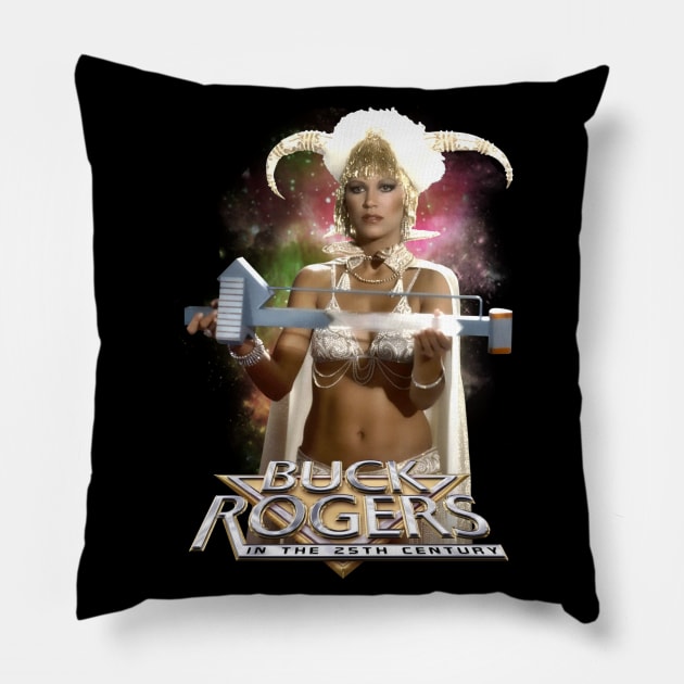 buck rogers princess ardala wepon Pillow by cezzaneartist