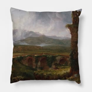 A View near Tivoli (Morning) by Thomas Cole Pillow