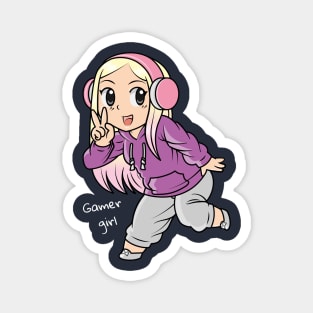 Gamer girl anime graphic Magnet