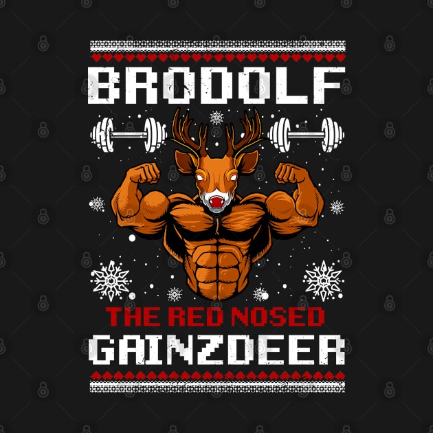 The Red Nose Gainzdeer Funny Xmas by swissles