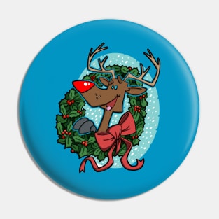 Deer Wreath Pin