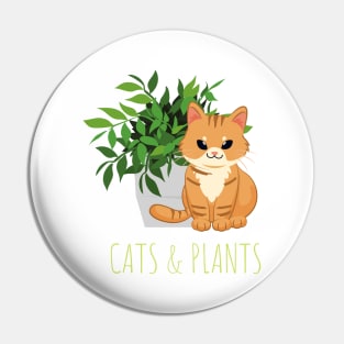 Easily Distracted by Cats and Plants Pin