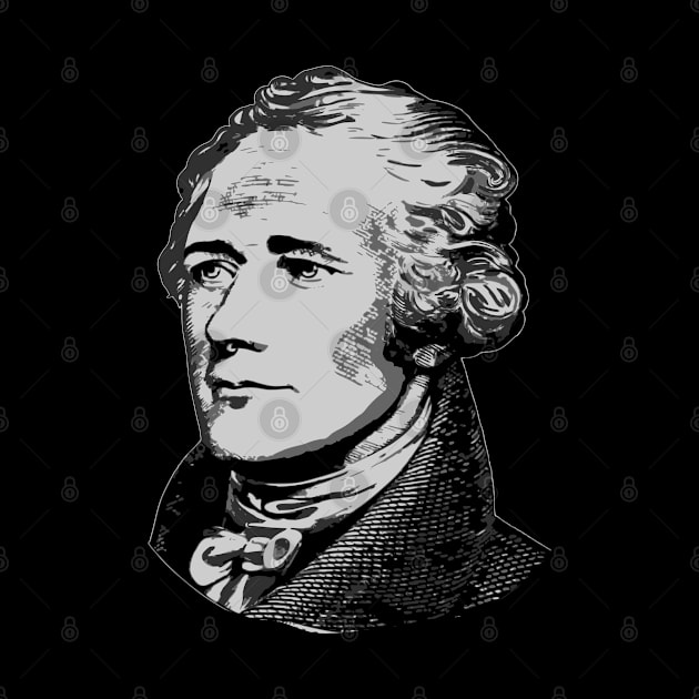 ALexander Hamilton Black and White by Nerd_art