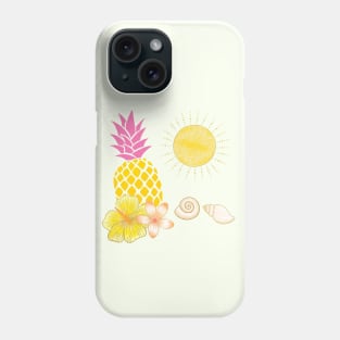 Pineapple, Sun and the Beach Phone Case