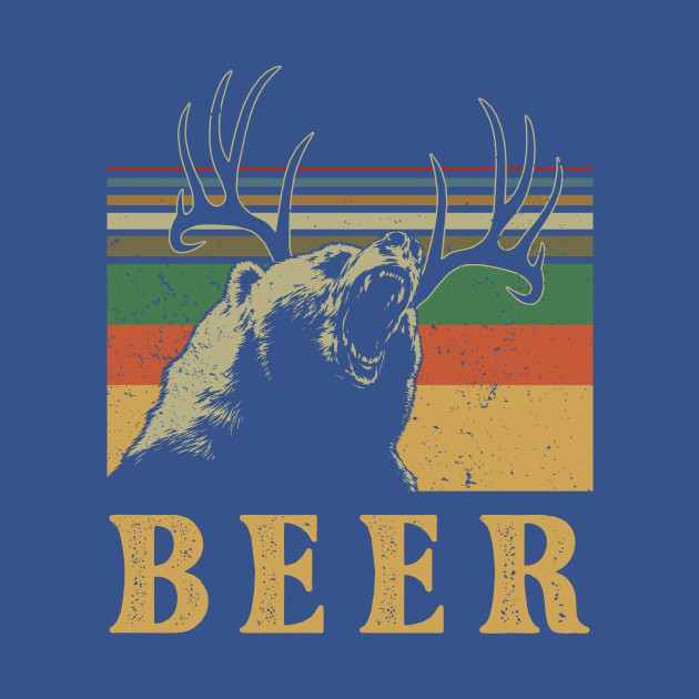 Disover Bear deer beer vinatge - Bear Deer Beer Vinatge - T-Shirt