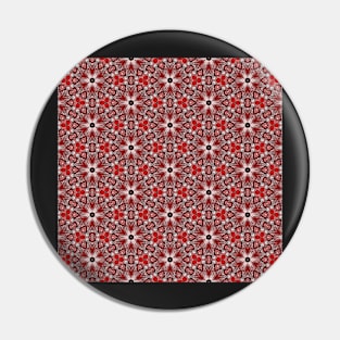 Pattern in red black white Pin