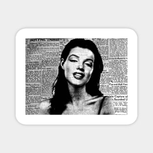 Marilyn on Vintage Newspaper so Beautiful Magnet