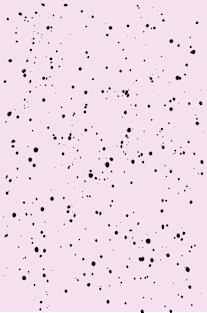 Pastel Mint Green, Pink and Black Paint Dot Drops White Background Magnet