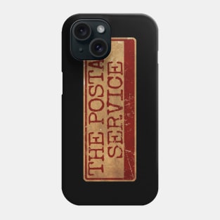 Aliska text red gold retro The Postal Service Phone Case