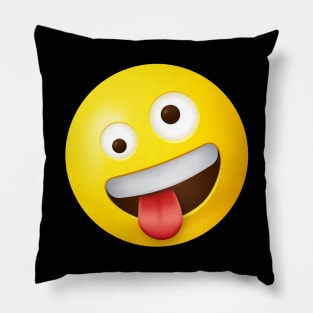 Zany face emoji Pillow