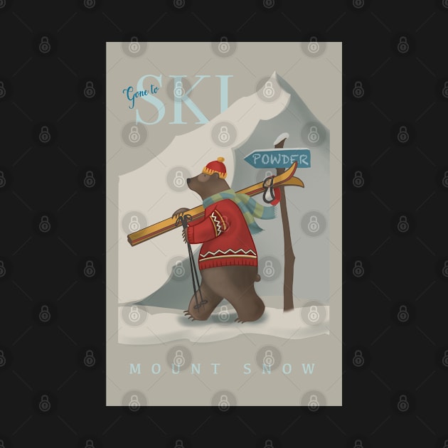 Mount snow ski bear by SFDesignstudio