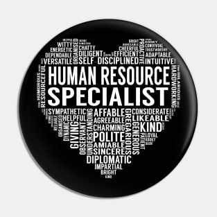 Human Resource Specialist Heart Pin