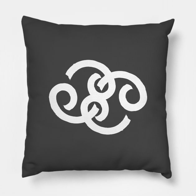 Cancer and Cancer Double Zodiac Horoscope Signs (White) Pillow by Zodiafy