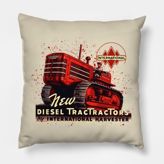 International diesel tractors Pillow by Midcenturydave