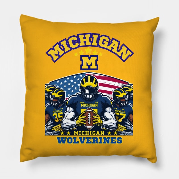 Michigan National Champion Pillow by Charlie Dion