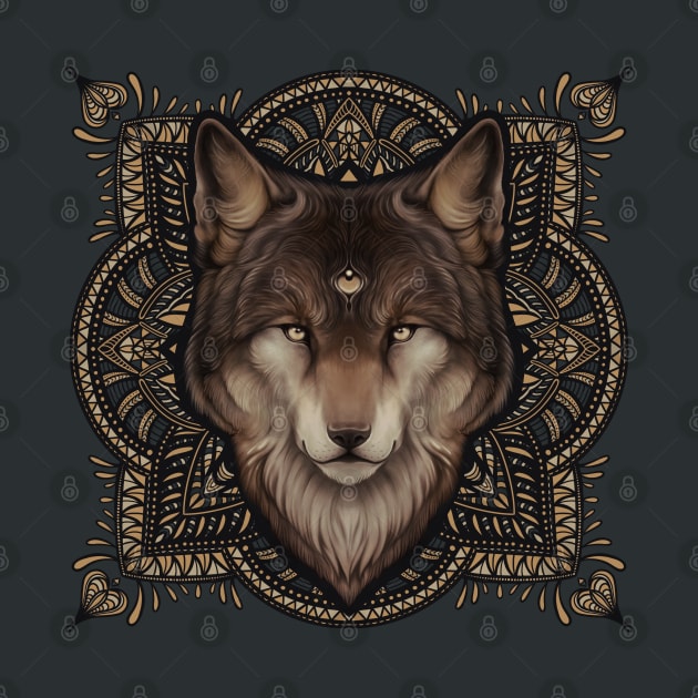 Wolf Mandala - Woke Wolf by MonoMano