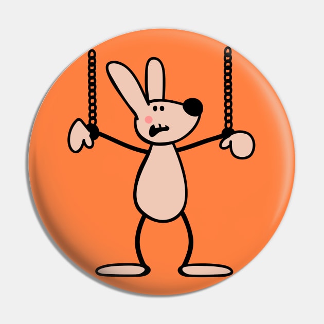 Chained Rabbit Pin by schlag.art