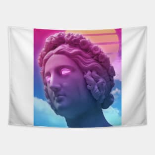 Statue vaporwave Tapestry