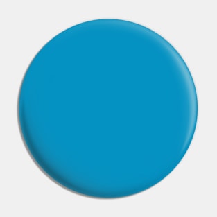 Cerulean Blue Plain Solid Color Pin