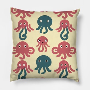 Octopus Squid Bunch - Super Cute Colorful Cephalopod Pattern Pillow