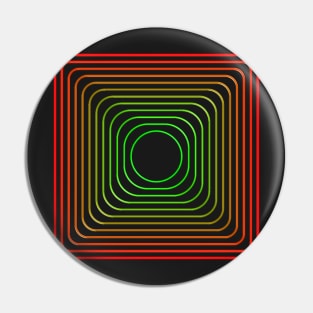 Rounded squares in red and green Pin