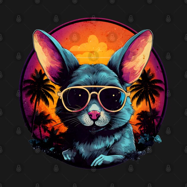 Retro Wave Jerboa Circle by Miami Neon Designs