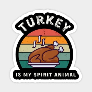 Funny Retro Turkey Thanksgiving Magnet