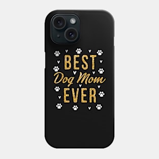 Best Dog Mom Ever  Cute Love Heart Print Dog Mama Phone Case