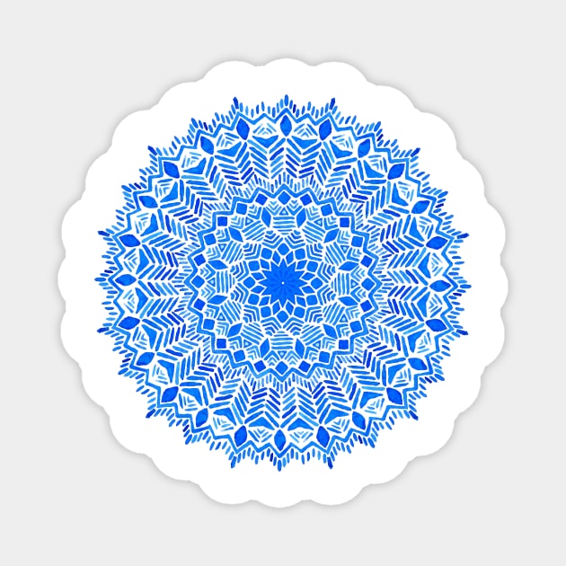 Blue Mandala | Giant snowflake Magnet by foxeyedaisy