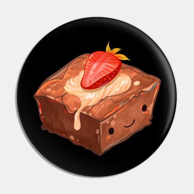 Happy Brownie Pin by Claire Lin