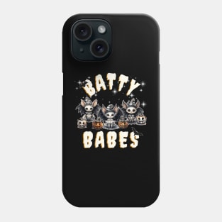 Batty Babes Funny Halloween Witches and Bats Phone Case