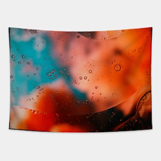 Orange Abstract Painting Tapestry