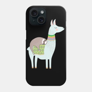 Sloth Ride On A Llama Phone Case