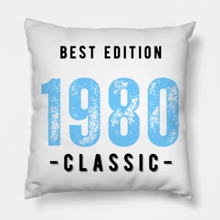 Vintage Birthday Year 1980 Pillow