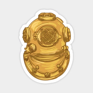 Vintage Diving Helmet Magnet