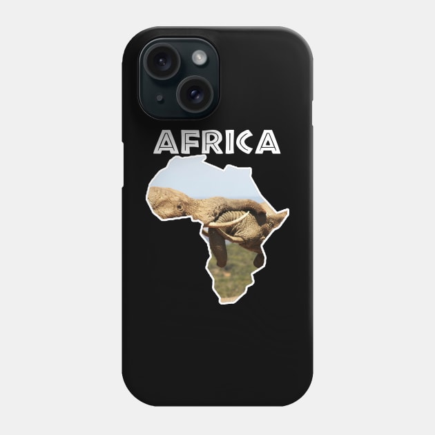 African Wildlife Continent Elephant Tussle Phone Case by PathblazerStudios